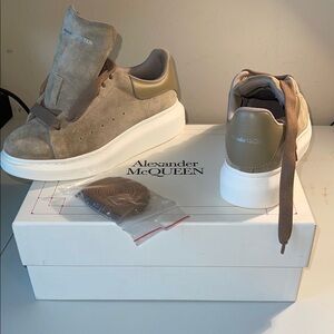 Alexander McQueen Tan and White Women's Sneakers